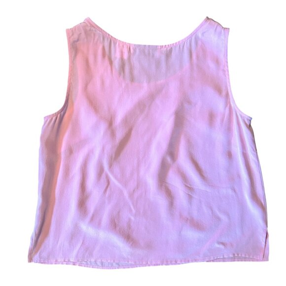 Vintage Bloomingdales 100% Silk Romantic Pastel Pink Shell Sleeveless Blouse PM - Picture 5 of 5